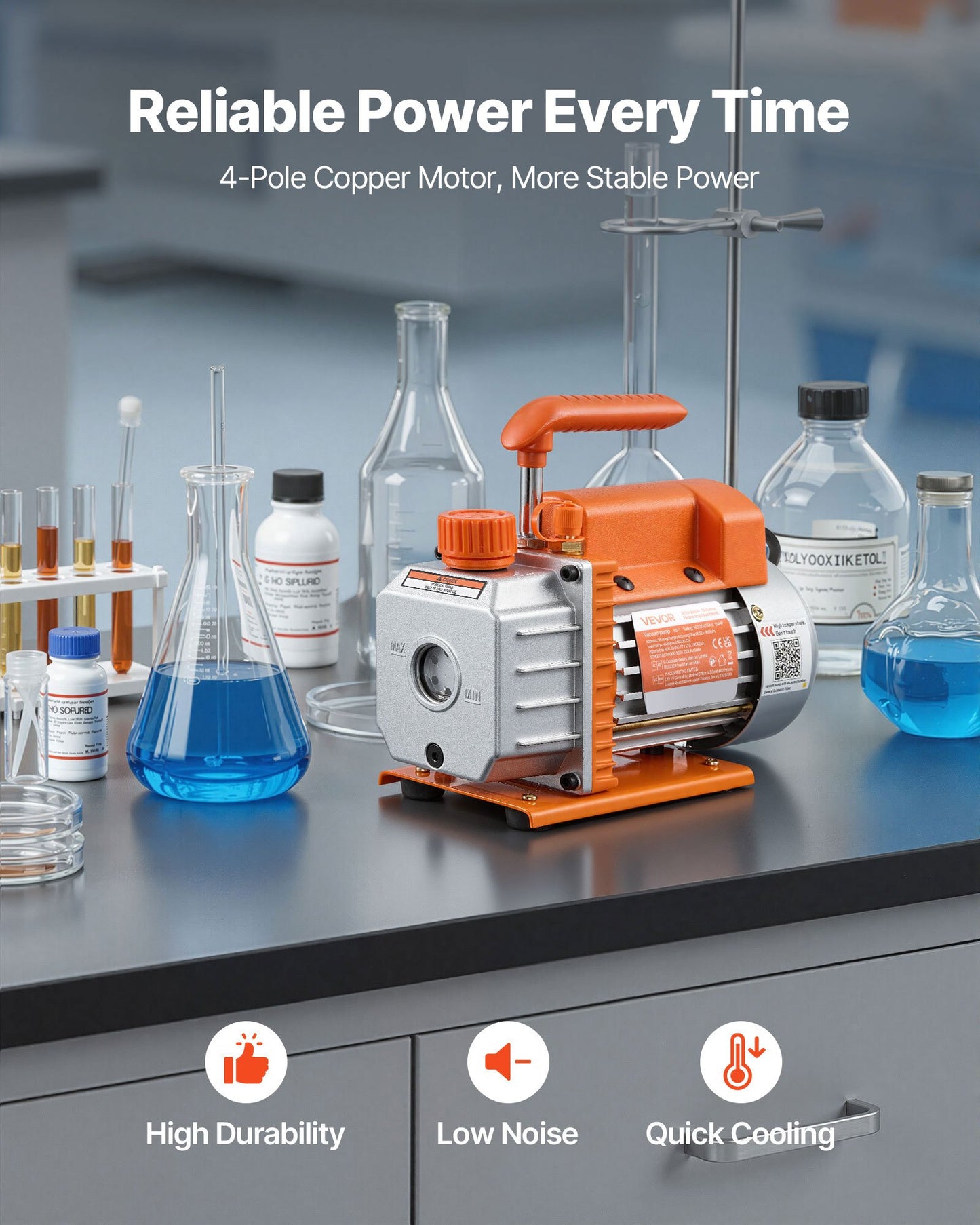 18.93 L Vacuum Chamber with Pump, 3.5 CFM 99 L/min, Single Stage Vacuum Pump, Stainless Steel Degassing Chamber Kit, Tempered Glass Lid, 1.5 m Hose, for Stabilizing Wood Degassing Silicone Resin