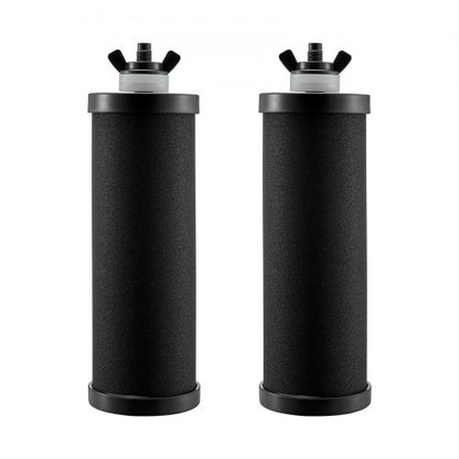 Vattenfilterutbyte, Reningselement, Ersättningsfilter med aktivt kol, Lättbytbart vattenfilter, Vattenfiltersystem med gravitation, Kompatibelt med de flesta märken, 2-pack, Svart