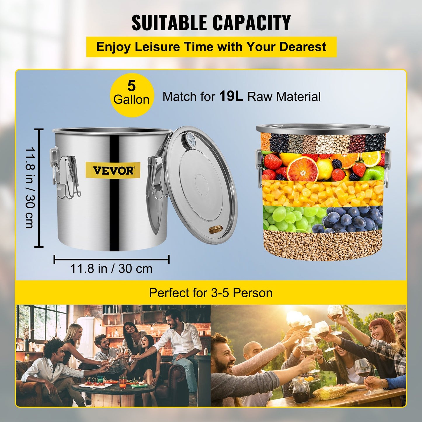 Destillationssats för hembränt, 20,8 liter destillationssats för eteriska oljor med vattenpump