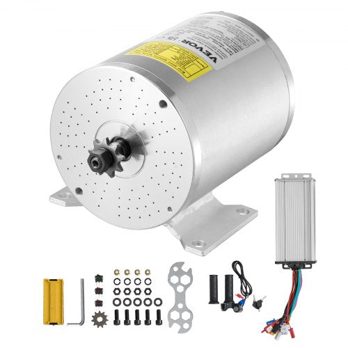 2000W elektrisk borstlös likströmsmotorsats - 48V 4300rpm motor med uppgraderad hastighetsregulator och gasreglagesats för gokart, elcykel, motorcykel, skoter, gör-det-själv