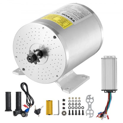 2000W elektrisk borstlös likströmsmotorsats - 48V 4300rpm motor med uppgraderad hastighetsregulator och gasreglagesats för gokart, elcykel, motorcykel, skoter, gör-det-själv