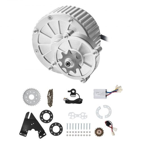 450W elektrisk borstad likströmsmotorsats - 36V 3000rpm motor med uppgraderad hastighetsregulator och tumgasreglage för gokart, elcykel, motorcykel, skoter