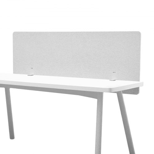 Desk Divider Privacy Panel, 1524 x 610 mm Clamp-on Office Desk Partition, PET Cubicle Partition Panel, Workstation Privacy Divider with 2 C-Type Clamps for Office, Sturdy Room, Library