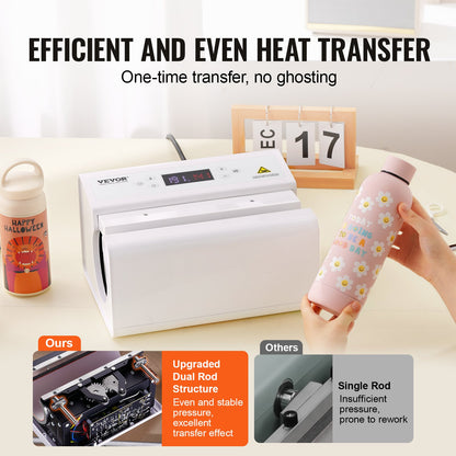 Automatisk värmepress för tumlare 311,8-850,5 g sublimeringsmugg värmepress vit