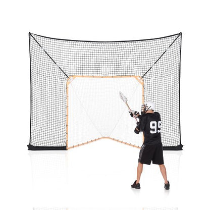 Hockey- och lacrossemålsskydd, 3,6x2,7 m lacrossenät med utökad täckning, snabb och enkel installation, kompletta tillbehör, träningsnät, lacrosseutrustning för bakgård, för ungdomar och vuxna (ENDAST NÄT)