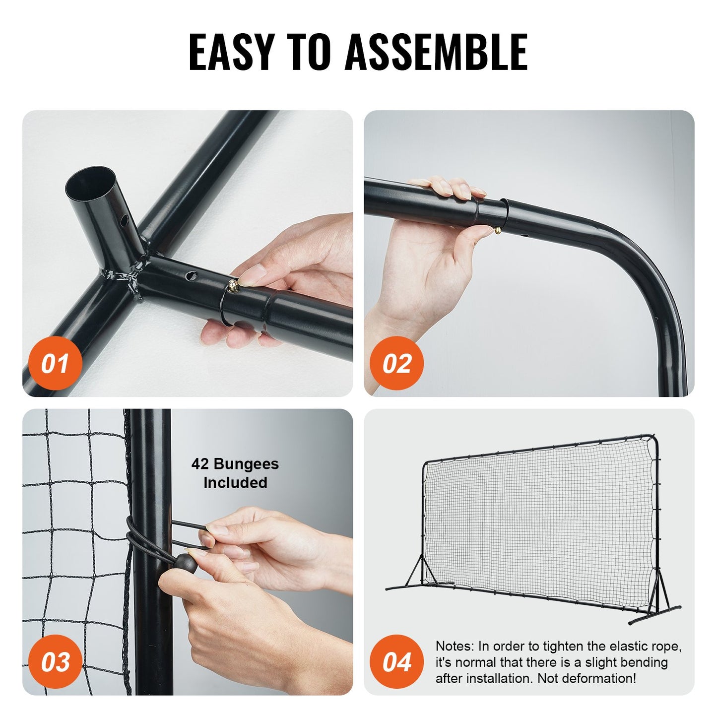 Fotbollsreboundernät, 12x6FT järnfotbollsträningsutrustning, sportfotbollsträningsgåva med bärbar väska, volleybollreboundervägg perfekt för trädgårdsövningar, soloträning, passningar