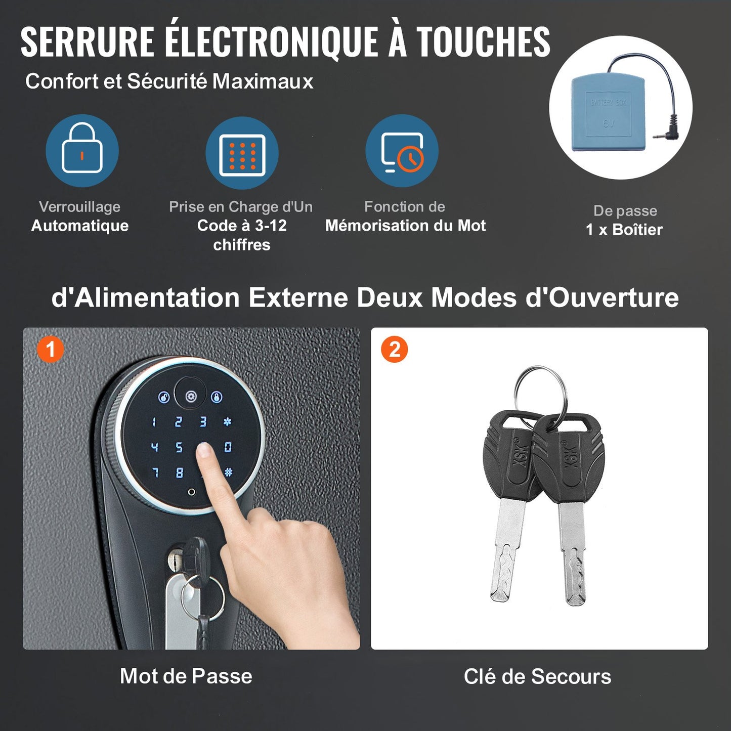 Vapenskåp för 5 gevär, gevärskåp med digital knappsats och lås, vapenförvaringsskåp med inbyggt förvaringsskåp, avtagbar förvaringshylla för långt vapen och pistoler