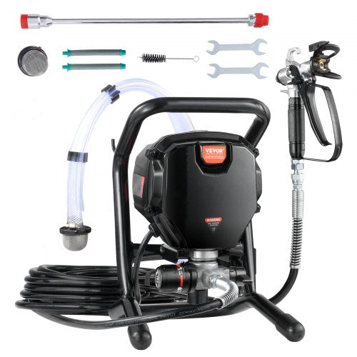 Stativ Airless Färgspruta, 750W 3000PSI Högeffektiv Elektrisk Airless Spruta, Fin Och Jämn Målningseffekt, Handhållna Färgsprutor För Heminredning Och Utomhusmöbler Och Staket