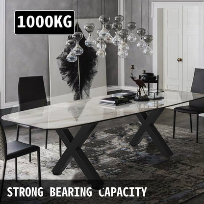 Bordsben i metall 28,4 x 31,1 tum Svarta bordsben Premium stålbordsben med X-ramsstil Stålbänkben Bordsben i lantlig stil Möbelben Perfekt för kafé, hemmakontor, bar