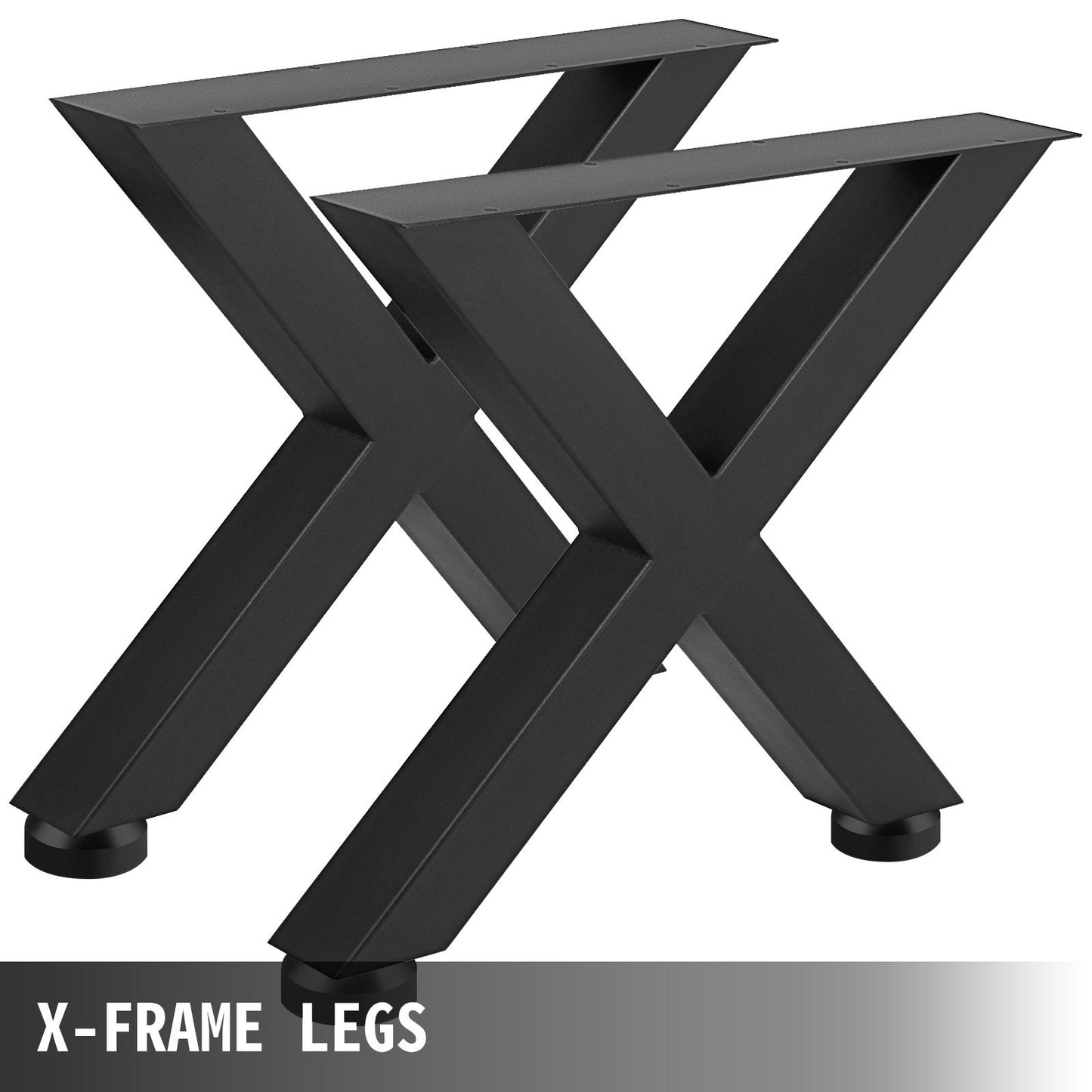 Bordsben i metall 28,4 x 31,1 tum Svarta bordsben Premium stålbordsben med X-ramsstil Stålbänkben Bordsben i lantlig stil Möbelben Perfekt för kafé, hemmakontor, bar