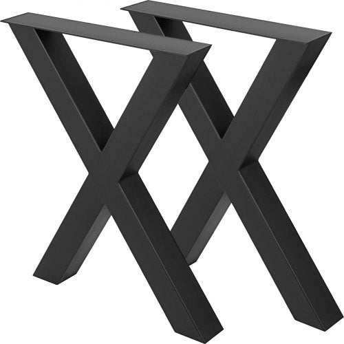 Metallbordsben 28,3 x 23,6 tum Svarta bordsben Premiumstålbordsben med X-ramsstil Stålbänkben Bordsben i lantlig stil Möbelben Perfekt för kafé, hemmakontor, bar