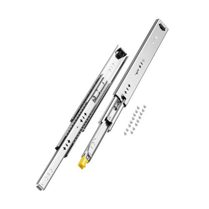 1 par lådskenor med full utdragbar låda 16 18 20 24 30 35 38 59 32 36 40 48 60 tum, 250 lbs lastkapacitet Låsbara lådskenor, kullager med låsbar sidomonterad lådskena