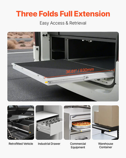 1 Pair Full Extension Drawer Slides 16 18 20 24 30 35 37.4 59 24 32 36 40 48 60 in, 250 lbs Load Capacity Locking Drawer Slides, Ball Bearing with Lock Side Mount Drawer Slide Rail