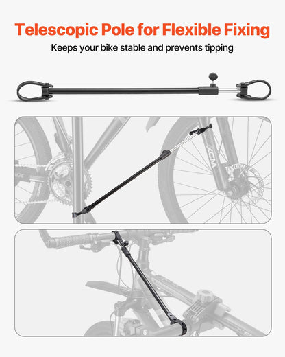 Cykelreparationsställ, 28 kg kraftigt cykelarbetsställ med 81–142 cm justerbar höjd och magnetisk verktygsbricka, hopfällbart cykelunderhållsställ, Shop Home Mechanics för mountainbike och racercyklar