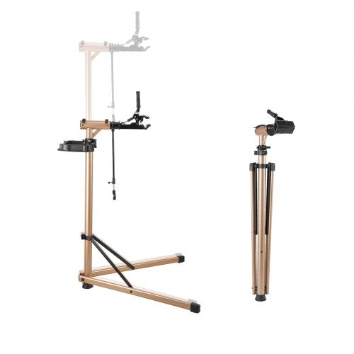 Cykelreparationsställ, max. 110 lb kraftigt cykelarbetsställ med 40,3-59,4 tum justerbar höjd och stor verktygslåda, hopfällbart elcykelunderhållsställ, Shop Home Mechanics för mountainbike och racercyklar