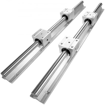 Linear Rail 2PCS 500mm SBR16 Linear Slide Rail 4PCS SBR16UU Bearing Block CNC Kit Linear Rails and Bearings Kit CNC Rails Linear Rail Set for CNC Machines Automated Machines and Equipments