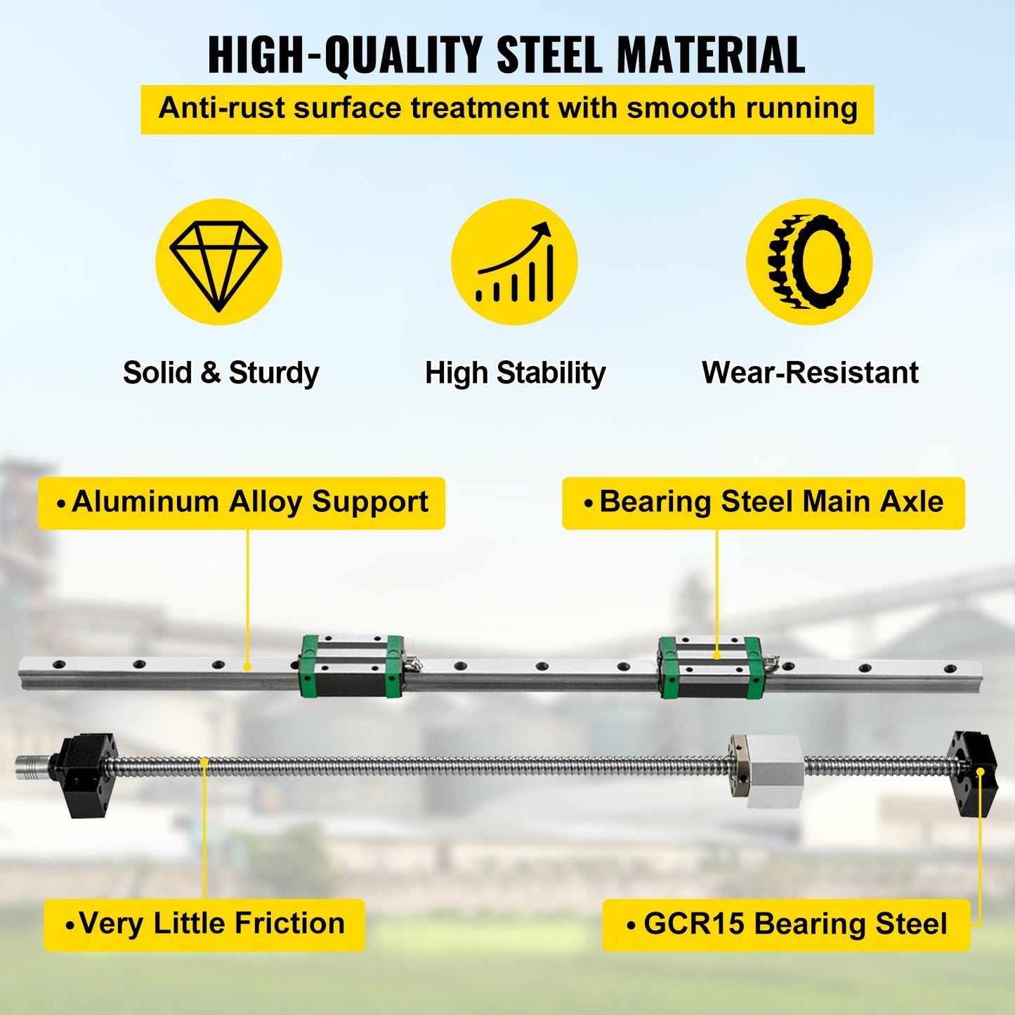 Linear Guide Rail 2Pcs HGR20-1500mm Linear Slide Rail with 1Pcs RM1605-1500mm Ballscrew with BF12/BK12 Kit Linear Slide Rail Guide Rail Square For DIY CNC Routers Lathes Mills