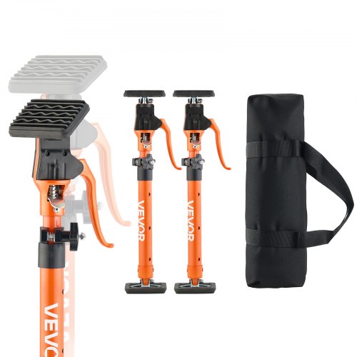 Stödstång för skåpdomkraft, 2-pack, 48-75 cm teleskopisk snabbstödstång i stål, justerbart 3:e handssystem upp till 100 kg kapacitet för installation av skåp, lyft av gipsväggar, laststänger