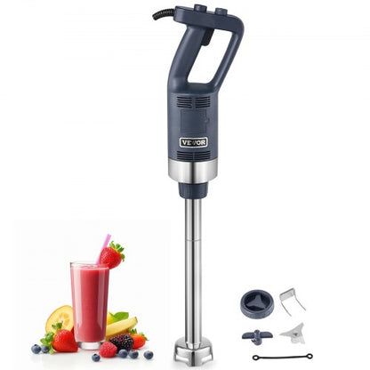 Kommersiell stavmixer, 500W kraftig handmixer, 16 tums steglös variabel hastighetsmixer med rostfritt stålblad, bärbar multifunktionell mixer för soppa, såser, potatismos, grädde