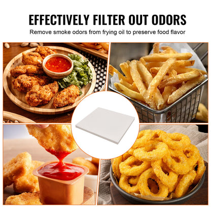 Filterpapper för fritös, 100 ark, 46 x 41 cm, reservfilterark för fritös för 18/38 liter kommersiell mobil fritös, för restaurang, snabbmatsrestaurang, Carnival-kiosk