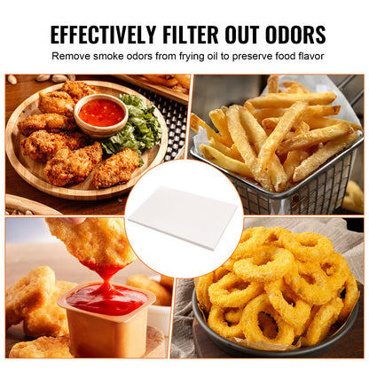 Filterpapper för fritös, 100 ark, 25,7" x 16,9", reservfilterark för fritös, för 55 liters kommersiell mobil fritös, för restaurang, snabbmatsrestaurang, Carnival Concession Stand