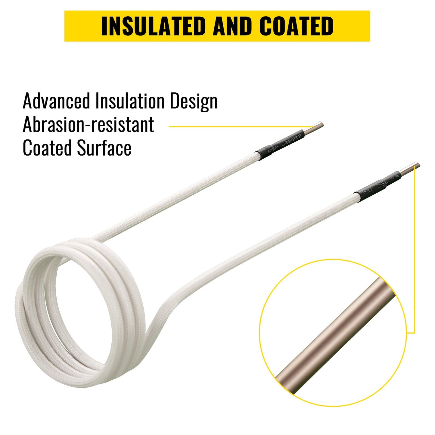 Induktionsvärmare induktorspolsatser, magnetisk miniinduktionsvärmarsats, flamlösa värmetillbehör 8 st, värmebeständigt induktionsvärmarverktyg med flexibilitet för att ta bort rostiga bultar och muttrar