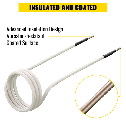 Induktionsvärmare induktorspolsatser, magnetisk miniinduktionsvärmarsats, flamlösa värmetillbehör 8 st, värmebeständigt induktionsvärmarverktyg med flexibilitet för att ta bort rostiga bultar och muttrar