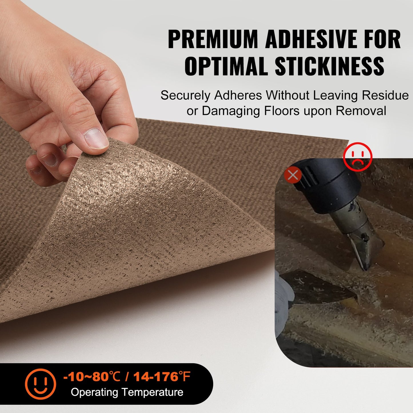 Carpet Tiles Peel and Stick, 18” x 18” Squares Self Adhesive Carpet Floor Tile, Soft Padded Carpet Tiles, Easy Install DIY for Bedroom Living Room Indoor Outdoor (10 Tiles, Dark Brown)