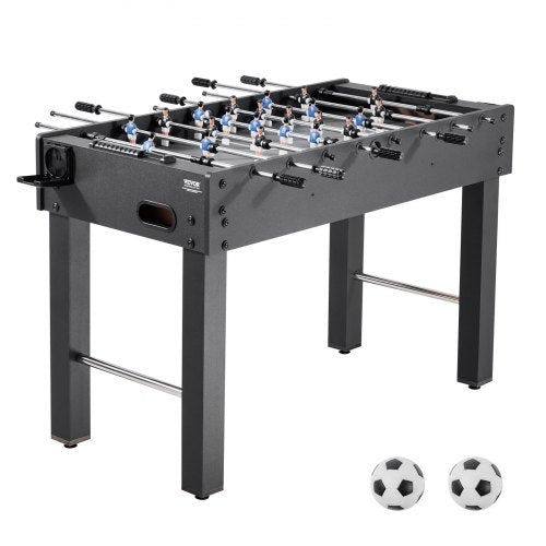 Fotbollsbord, 121 cm standardstorlek, inomhusfotbollsbord i full storlek för hemmet, familjen och spelrummet, hållbart fotbollsset, inkluderar 2 bollar, poänghållare och 2 mugghållare