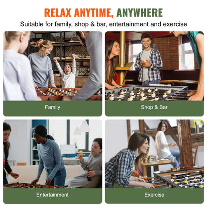 Fotbollsbord, 55 tums standardstorlek fotbollsbord, inomhusfotbollsbord i full storlek för hemmet, familjen och spelrummet, fotboll med fotbollsbordsset, inkluderar 4 bollar och 4 mugghållare