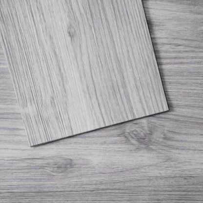 Självhäftande vinylgolvplattor 36 x 6 tum, 20 plattor 0,62 mm tjocka, självhäftande, ljusgrå träådring, gör-det-själv-golv för kök, matsal, sovrum och badrum, enkelt för heminredning