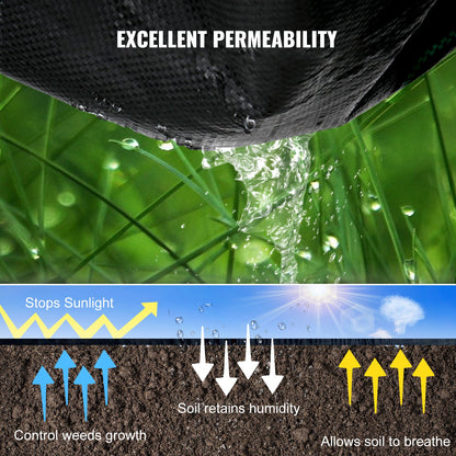 182.9 x 9144 cm Heavy Duty PP Woven Weed Barrier Landscape Ground Cover 68 g